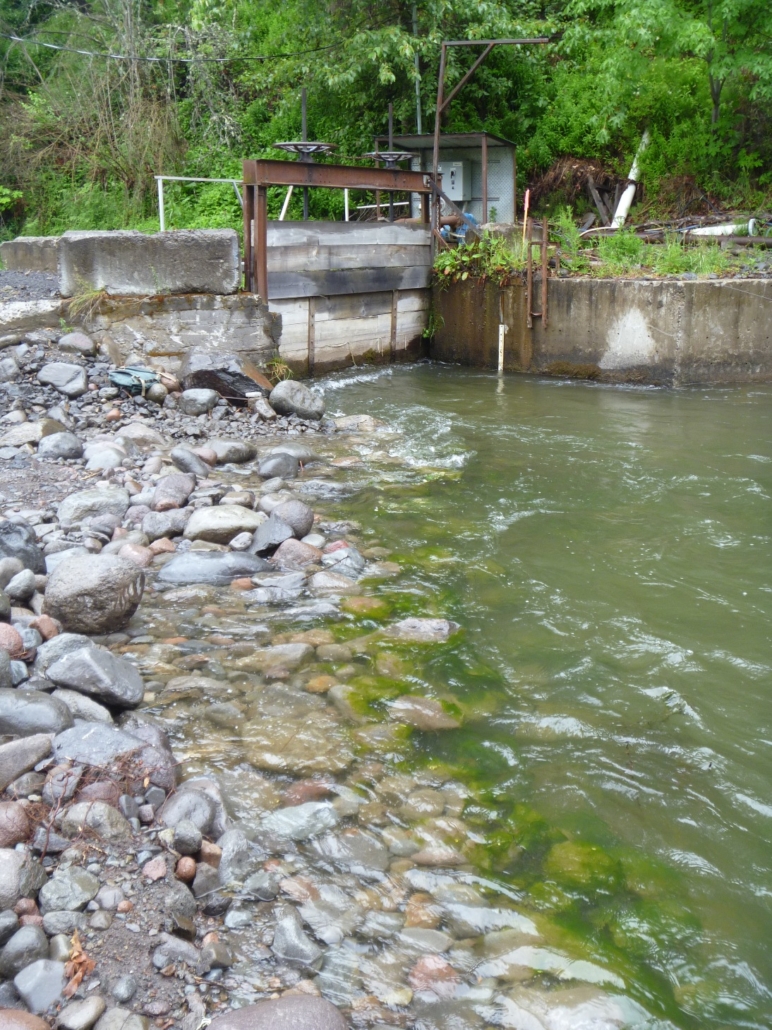 EFID's old diversion and push-up dam