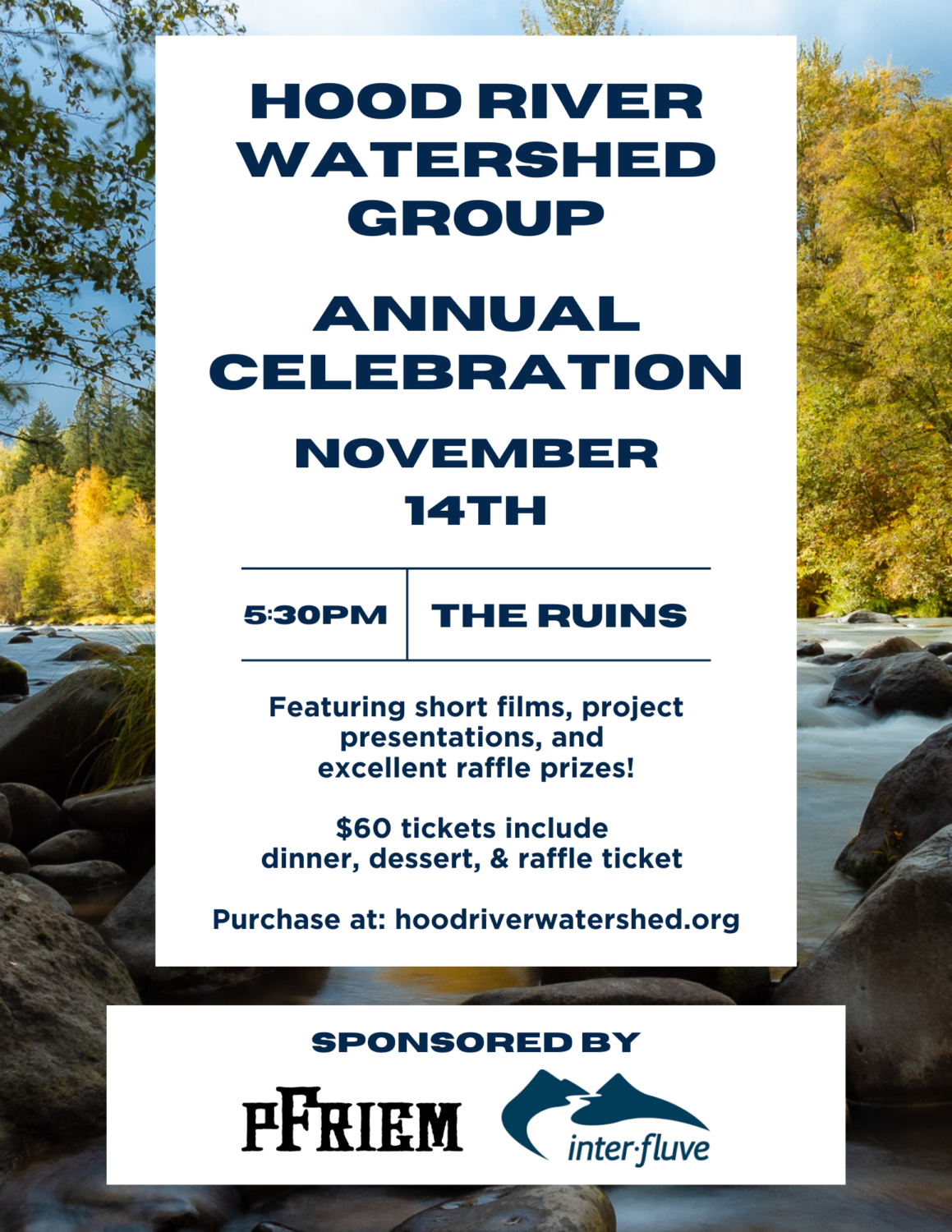 Join us for our 3rd Annual Celebration! Hood River Watershed Group